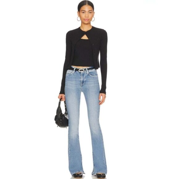 NWT Frame Denim Le Mini Boot Cut Raw Slit Galeston size 30 - Picture 1 of 16